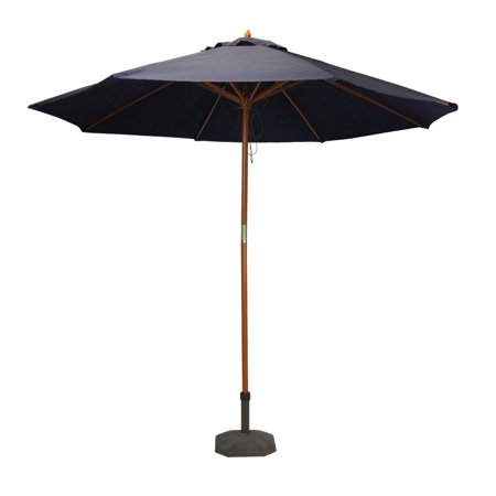 9ft Outdoor Patio Market Umbrella With Wood Pole Navy Blue Walmart Canada