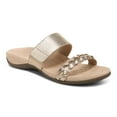 thumbnail image 2 of Vionic Womens Jeanne Pebbled Leather Slide Sandals, 2 of 11