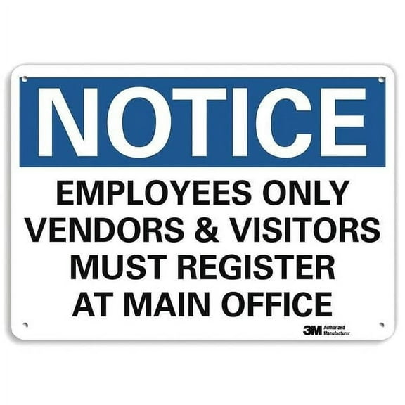 Lyle Notice Sign,7 in x 10 in,Aluminum U5-1194-NA_10x7
