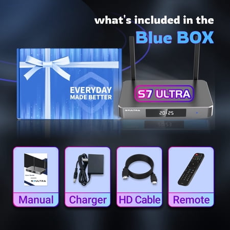 SuperBox S7 ULTRA Smart Home Device, Elegant Gift Box Design, Voice Remote