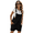 Black, variant on Women's Summer Cotton Linen Short Overalls Casual Bib Shortalls Rompers with Pockets