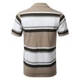 thumbnail image 2 of FashionOutfit Men's Basic Casual Short Sleeves Stripe 3 Button Placket Polo Shirt, 2 of 4