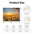 thumbnail image 2 of Susaid Beautiful Golden Sunflower Field Pattern Canvas Wall Decor Poster Framed Artwork Decoration for Bedroom Home Office Ready to Hang,Horizontal, 2 of 6
