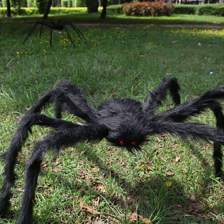 Furry giant spiders decorate Halloween props haunted house decoration