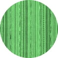 thumbnail image 1 of Ahgly Company Indoor Round Abstract Emerald Green Modern Area Rugs, 3' Round, 1 of 4