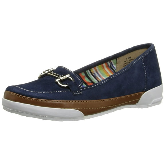 Anne Klein Sport Women's Tameron Nubuck Boat Shoe, Navy, 7 M US