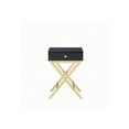 thumbnail image 2 of HomeStock Neo-Classical Nostalgia Side Table, Black & Brass, 16"W x 12"D x 22"H, Modern Drawer Design, Perfect Accent for Any Room, 2 of 2
