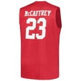 thumbnail image 3 of Men's Fanatics Christian McCaffrey Scarlet San Francisco 49ers Big & Tall Muscle Tank Top, 3 of 3