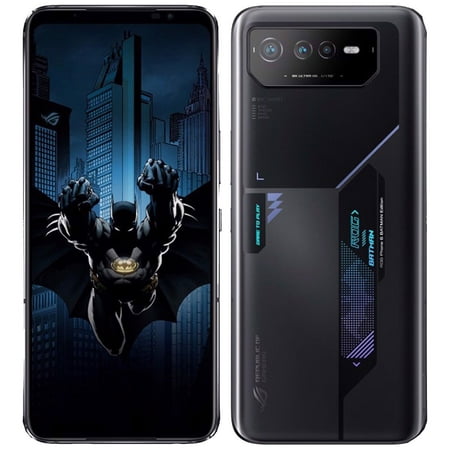 Asus ROG Phone 6 BATMAN EDITION DUAL SIM 256GB ROM + 12GB RAM (GSM | CDMA) Factory Unlocked 5G Smartphone (Black) - International Version
