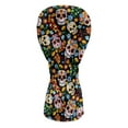thumbnail image 2 of Yuyamidu Skull Golf Club Head Covers PU Leather Golf Head Covers Driver Covers Hippie Flowers Golf Headcover Fariway Wood Headcover Hybrid Covers, 2 of 7