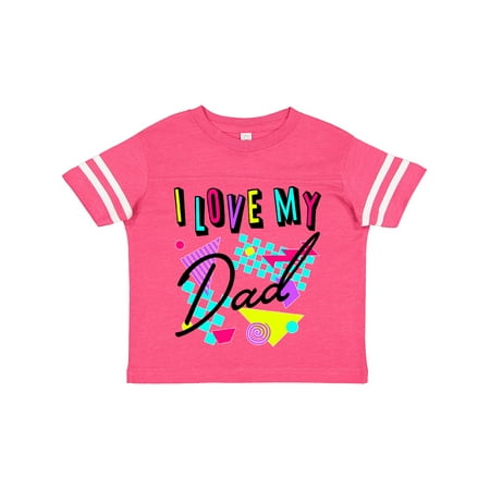 

Inktastic I Love My Dad- 80s Retro Style Gift Toddler Boy or Toddler Girl T-Shirt