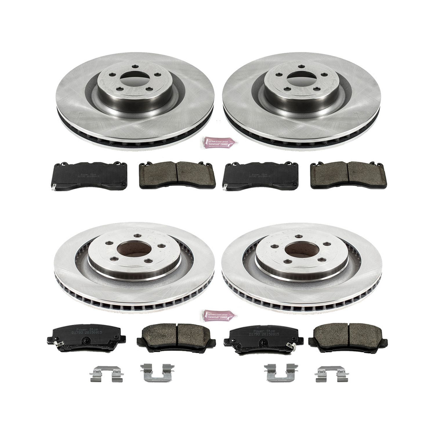 PowerStop Front and Rear Stock Replacement Brake Pad and Rotor Kit Fits: FORD Select Models KOE6810
