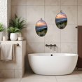 thumbnail image 6 of Canvas Wall Art Scenic Blue Ridge Parkway Appalachians Smoky Mountains Spring Modern Oval Framed Canvas Prints Vintage Wall Hanging Decor for Home Decorations 8.6"x11.4", 6 of 7