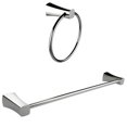 thumbnail image 1 of Chrome Plated Towel Ring With Single Rod Towel Rack Accessory Set AI-13346, 1 of 5