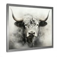 thumbnail image 2 of Designart "Smoky Black Cow Portrait II" Animals Framed Wall Art Decor - Modern Black Cow Bedroom Framed Canvas Wall Art, 2 of 6