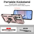 thumbnail image 6 of Allytech Rotatable Kickstand Case for Motorola Moto G (2024) - Military Grade Drop Protection - Slide Camera Cover - Heat Dissipation - Anti-Scratch Stand Case Support Magnetic Car Mount, Rosegold, 6 of 8