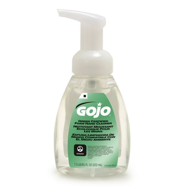 Green Certified Foam Soap, Fragrance-Free, 7.5 oz Pump Bottle