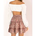 thumbnail image 2 of Femmes Été Mignon Taille Haute Jupe Volants Imprimé Floral Swing Plage M., 2 of 7