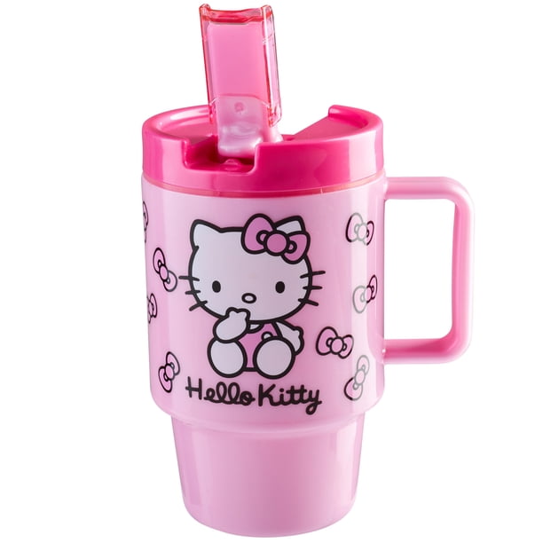 Botella de Agua Get Trend Hello Kitty 500 ml con Pajilla Antigoteo