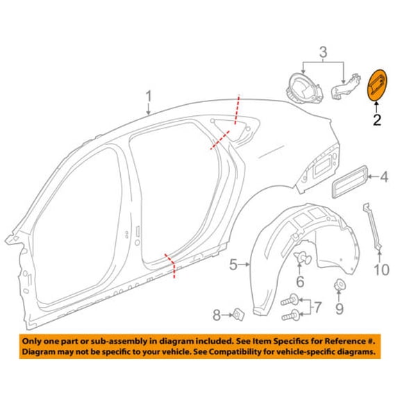 Chevrolet GM OEM 14-16 Impala Fuel Door-Gas Cap Hatch 22977619