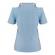 thumbnail image 3 of Gibobby Camisa De Invierno Blusa de manga corta con estampado de diente de león y cuello en V de verano para mujer（Aqua， M), 3 of 5