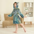 thumbnail image 4 of FORMRS Niños Bathrobe Unisex Hooded Robe Soft Plush Pajamas Sleepwear, Size 2-3T, Yellow Tree, 4 of 7