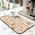 thumbnail image 2 of Exquisite Diatom Mud Coffee Mat - 19.5x12in Typography Print, High Absorbency Ideal for Coffee Maker & Espresso Machine Spills, Coffee Drying Mat Superior Protection for Countertops, 2 of 7