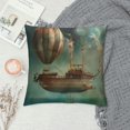 thumbnail image 2 of Autua Steampunk Fantasy Art Graphic Decorative Cushion Pillow Cover for Home Couch Living Room Sofa Square Pillowcase 1PC 12x12in, 2 of 5