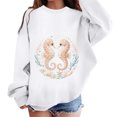 thumbnail image 2 of XAOFW Girls Boys Marine Animal Print Long Sleeved Round Neck Sweatshirts Loose Fit Casual Pullover For Toddler Kids Stylish Tops 4-5 Years, 2 of 4