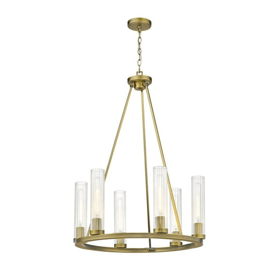 3031-6RB-Z-Lite-Beau - 6 Light Chandelier In Transitional Style-36 Inches Tall and 26 Inches Wide     -Traditional Installation
