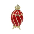 thumbnail image 3 of BELOVING Boîte à Bibelots Œuf de Pâques, Étui en Émail à Charnière, Rouge, 3 of 10