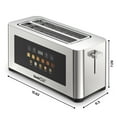 thumbnail image 3 of 4-Slice Toaster with LED Touch Panel - Extra-Wide, Auto Shut-Off, Anti-Jam & Stainless Steel, 3 of 20