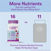 SmartyPants Organic Toddler Multi & Vegetarian Omega 3 Gummy Vitamins with D3, C & B12 - 45ct