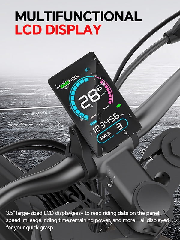 Electric Dirt Bike 6000W Peak 72V Motor, 40Ah Battery, 46 MPH, 120N.m Torque, 40° Climbing, Fat Tire Off Road Electric Bike