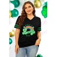 thumbnail image 4 of Camiseta QAUN para el Día de San Patricio para mujer, talla grande, trébol, 4 of 7