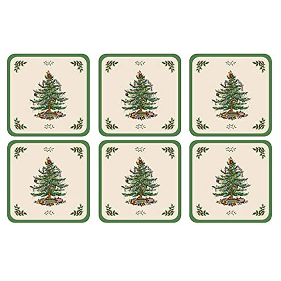 Pimpernel Spode Christmas Tree Coasters (4)