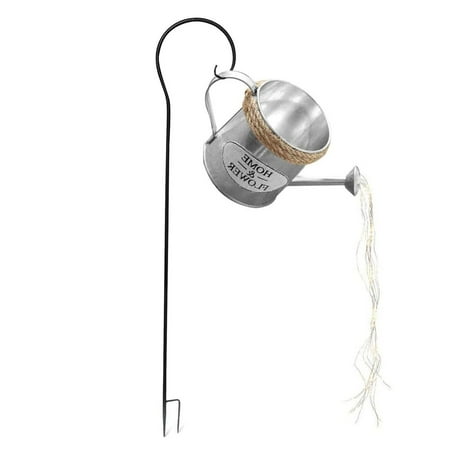 

JHDONG Shower Lamp 1 Set Gardening Lamp Warm Waterproof Metal LED Waterflow Shower Light for Lawn