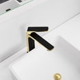 thumbnail image 2 of ANZZI Single Handle Single Hole Bathroom Vessel Sink Faucet With Pop-up Drain in Matte Black & Brushed Gold, 2 of 8