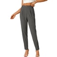 thumbnail image 2 of Women'S Pants Casual High Waist Trousers Tapered Slacks Pockets Dressy Business Work Outfits Gray XS, 2 of 8