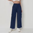 thumbnail image 2 of JJHGVB Corduroy Pants Women Wide Leg Pants Woman Cargo Pants Women Athleta Pants Women Pants Casual Womens Pants Pull On Trousers for Women Navy S, 2 of 9
