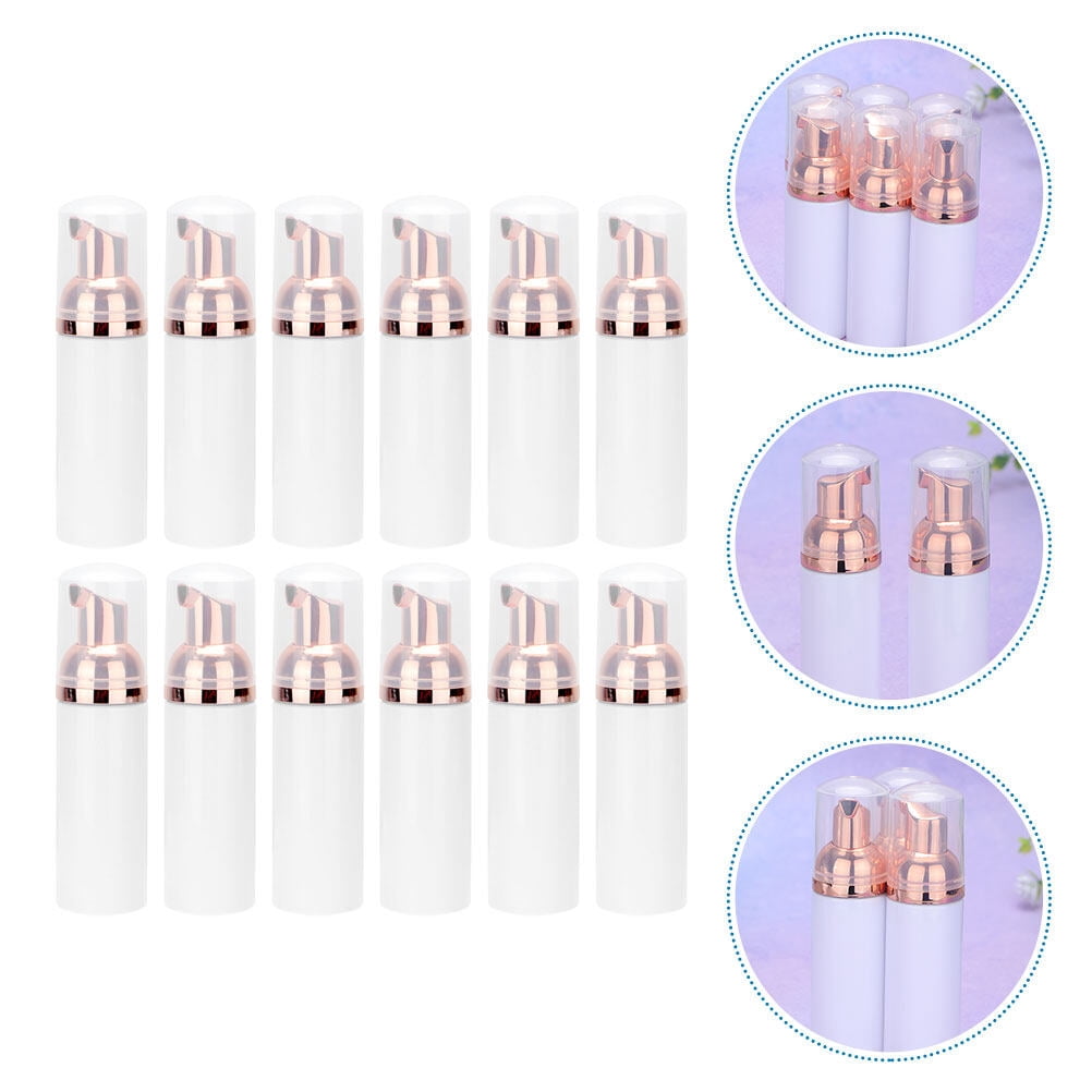 Raindrops Facial Foaming Bottles for Travel Portable Dispenser 12 Pieces 30ml PET Transparent