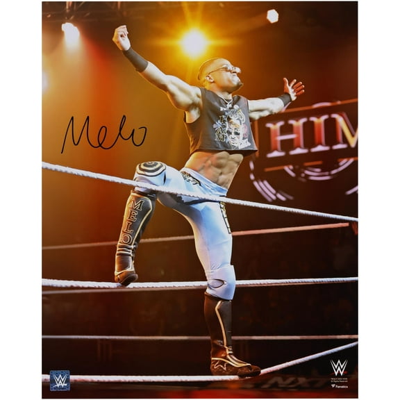 Carmelo Hayes WWE Autographed 16" x 20" Entrance On Ropes Photograph - Fanatics Authentic Certified