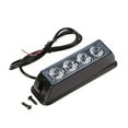 thumbnail image 6 of Sufanic 2Pcs 12-24V 4 Led Orange Amber Light Lamp Recovery Flashing Breakdown Strobe Grill, 6 of 10