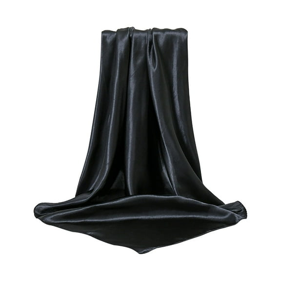 Yunhgft Square Scarf Head Scarves Durable Breathable 35inchx35inch Wrap Trendy Polyester Black