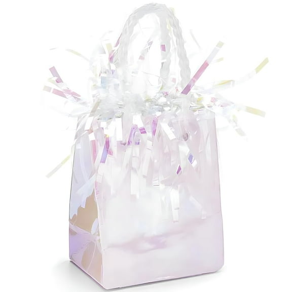 Gift Bag Shaped Balloon Weight, Iridescent, 1ct