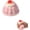 Pink, variant on Cherry Squishy Pudding Dessert Model, Slow Rising Squeeze Food Grade Silicone Replica for Office Workspace Counter Decor, Adults(xxw)