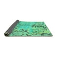 thumbnail image 2 of Ahgly Company Indoor Rectangle Abstract Turquoise Blue Modern Area Rugs, 5' x 7', 2 of 4