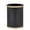 Black with Gold Trim, variant on Kraftware Sophisticates Oval Wastebasket with Plastic Liner, Adds Classic Style to the Office Or Home, 13 Quart Capacity, Black with Brushed Chrome Trim
