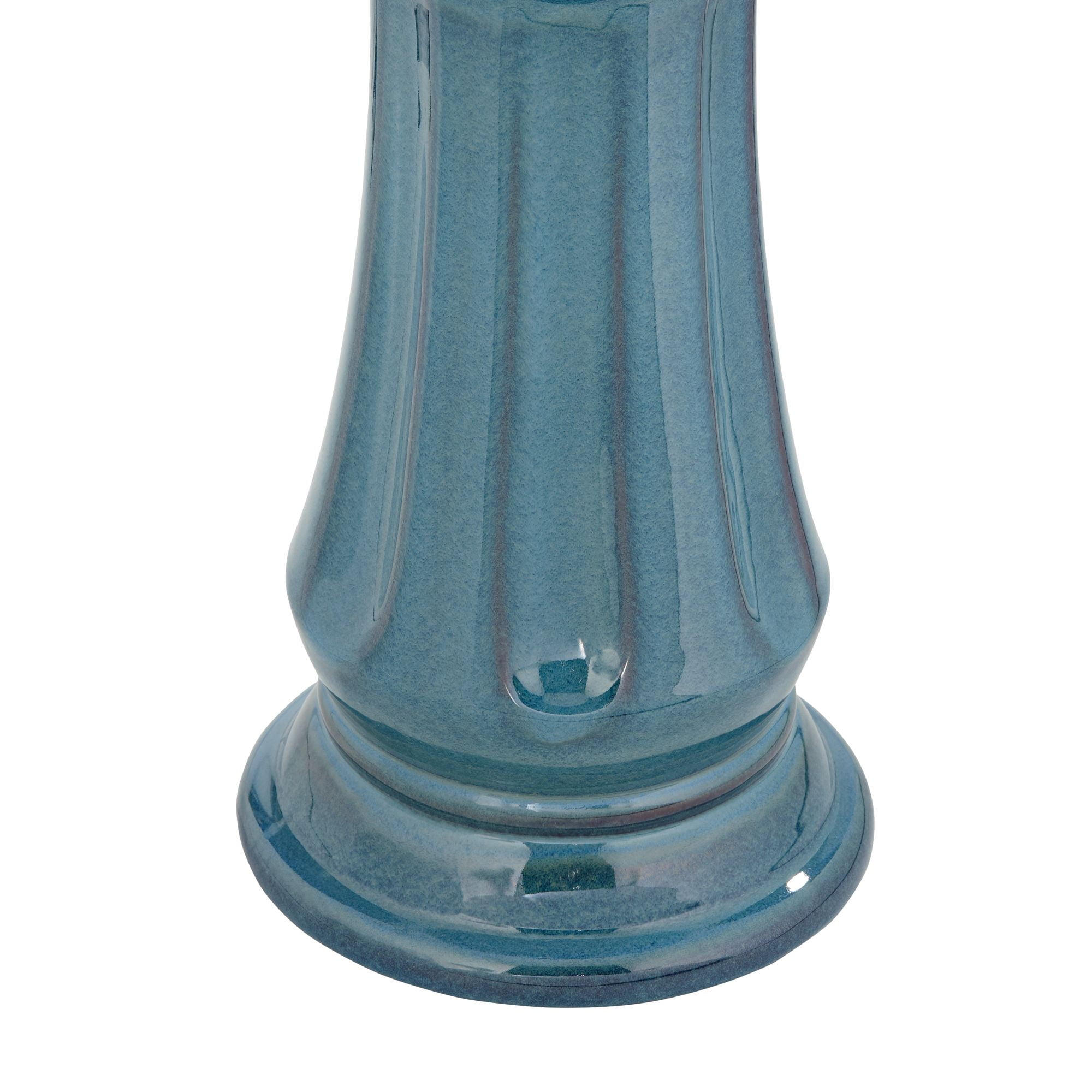 Bathing Bird 28 1/4" High Large Asian Outdoor Decor Turquoise Ceramic Floor Fountain 2-Tier Outside Garden Patio