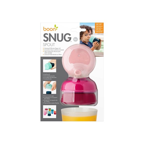 Couvercles universels à bec verseur Boon SNUG, lot de 3 Rose